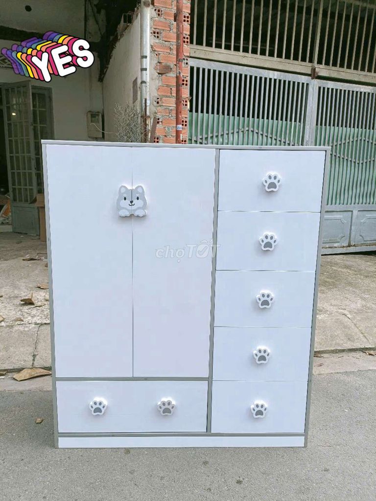 Tủ quần áo cho bé yêu kt 1m25x1m05x40 @new