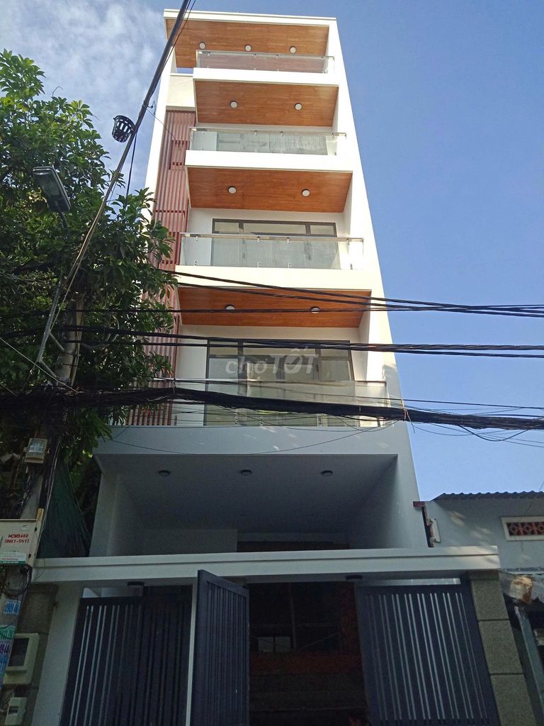 Nhà 5x20 xd 6 Tầng 1 Hầm 1 trệt 3 lầu ST 6PN 8WC đường số Tân Quy