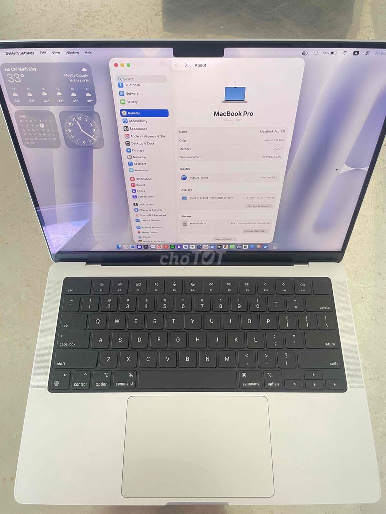 MacBook Pro M1 Pro 14 inch 32GB/1TB. Mua bán Laptop tại Quận Ngũ Hành Sơn Đà Nẵng được đăng bởi Hạnh Bùi hình 1