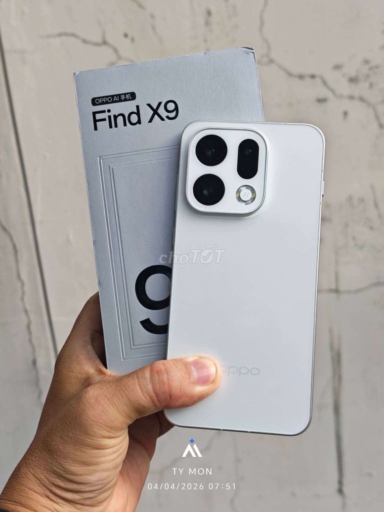 Oppo Find X9 5G 256GB Trắng. Mua bán Điện thoại tại Quận 5 Tp Hồ Chí Minh được đăng bởi TY  MON MOBILE hình 1