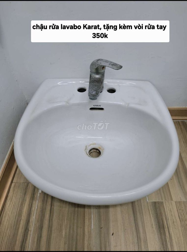Chậu rửa lavabo Karat Trắng. Mua bán Thiết bị vệ sinh, nhà tắm tại Quận Đống Đa Hà Nội được đăng bởi duc hình 1