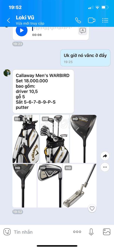 cần thanh lý bộ gậy Golf mới 100% hiệu calltaway