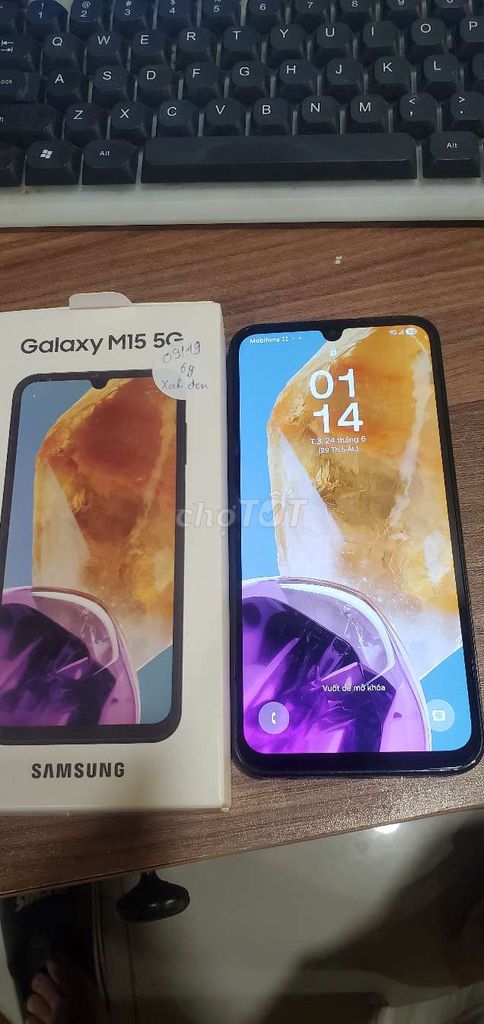Bán Samsung galaxy m15 5g 6/128gb mới keng