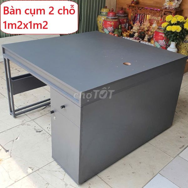 Bàn cụm 2 chỗ Xám Gỗ 1m2x1m2,bàn nhóm 2 người đẹp. Mua bán Bàn ghế tại Quận Bình Thạnh Tp Hồ Chí Minh được đăng bởi Kho Nội thất Cũ Mới Phú Nhàn hình 1