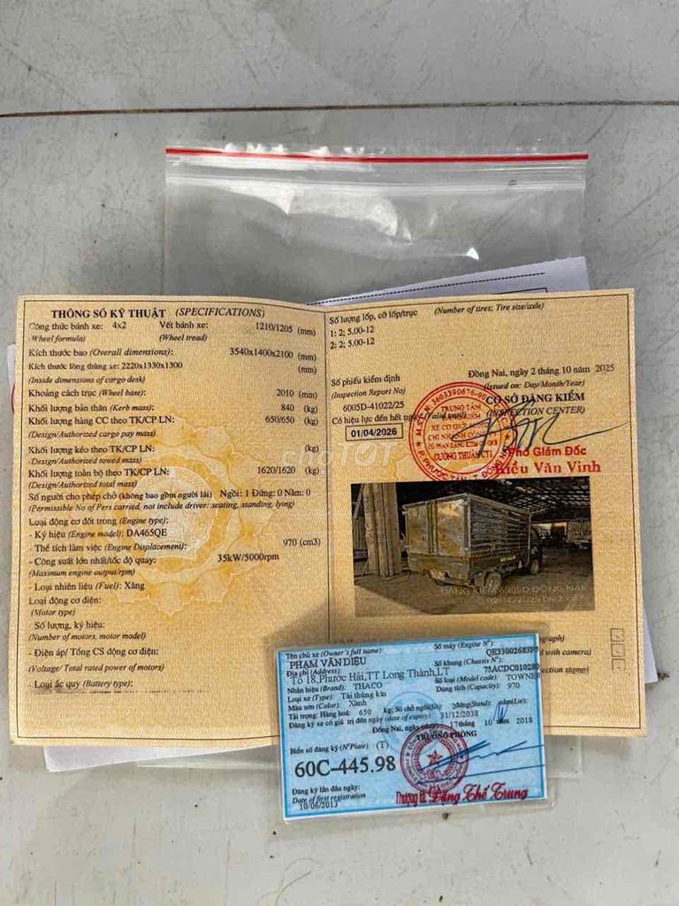 Thaco 2013 xe cực đẹp máy số chất. Mua bán Xe tải, xe ben tại Thành phố Biên Hòa Đồng Nai được đăng bởi Hồ Hiếu  hình 12