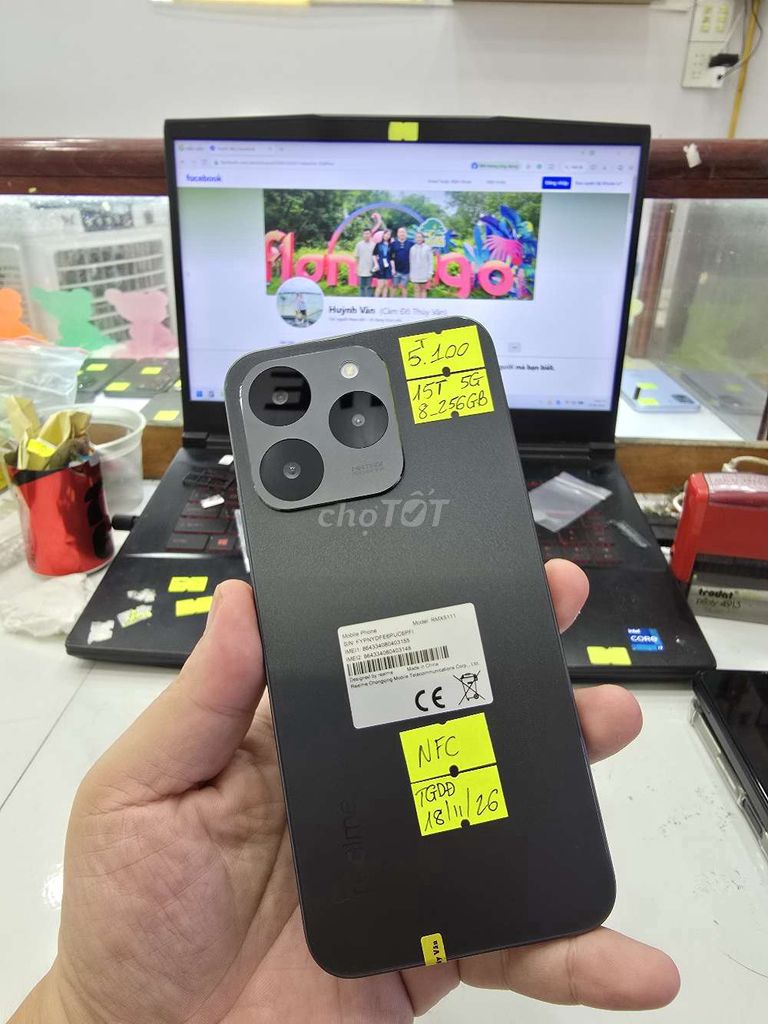 Realme 15T 5G 256GB Đen Like New. Mua bán Điện thoại tại Thành phố Long Xuyên An Giang được đăng bởi Facebook Cầm Đồ Thúy Vân hình 1