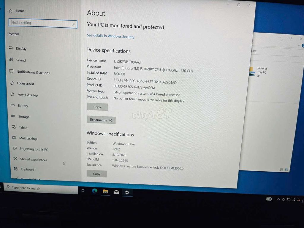 NEC i5 Gen 10 8GB/128GB 12.5 inch. Mua bán Laptop tại Huyện Cầu Ngang Trà Vinh được đăng bởi Kenny Nguyễn  hình 1