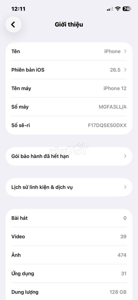 Apple iPhone 12 128GB. Mua bán Điện thoại tại Quận Cái Răng Cần Thơ được đăng bởi Võ Thanh Có hình 1