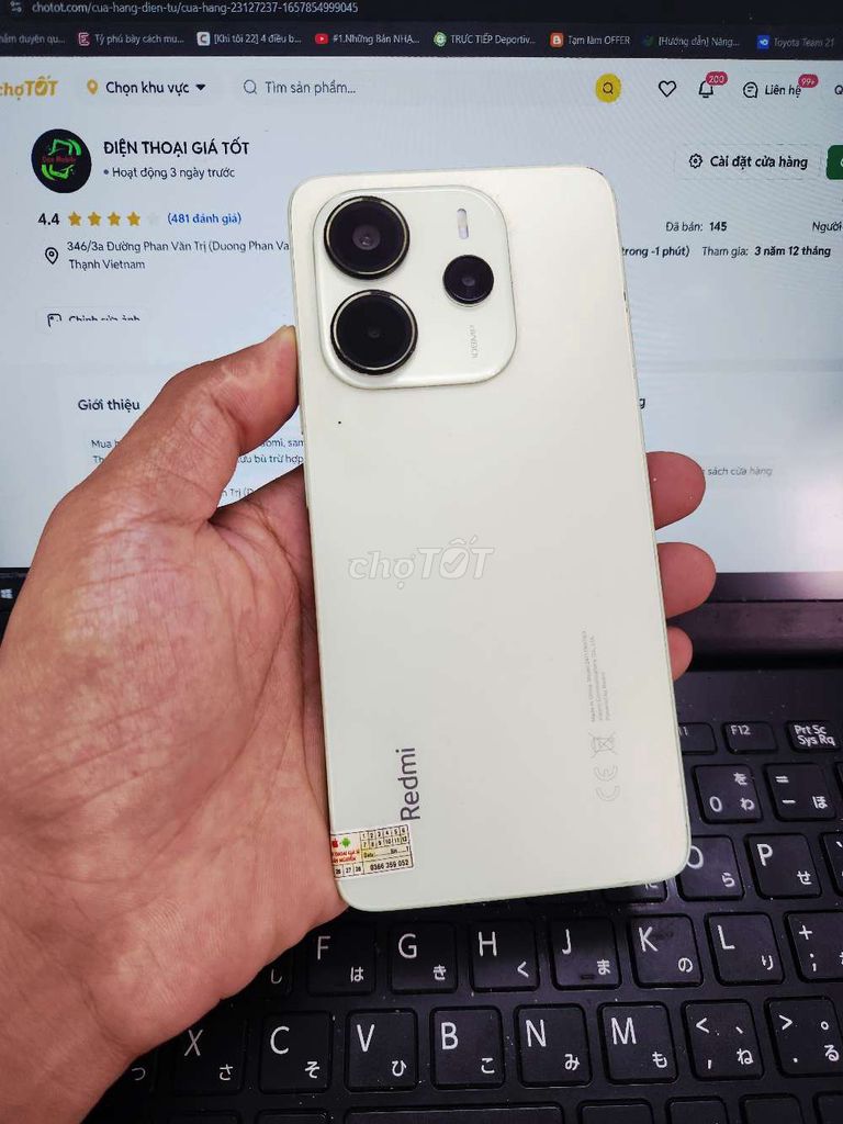 XIAOMI REDMI NOTE 14 8GB.128GB PIN 5000 ZIN ĐẸP. Mua bán Điện thoại tại Quận Bình Thạnh Tp Hồ Chí Minh được đăng bởi Dân Mobile hình 1