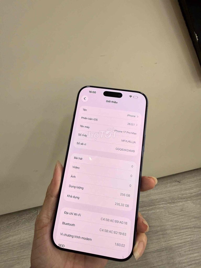 Apple iPhone 17 Pro Max 256GB Xanh. Mua bán Điện thoại tại Quận 7 Tp Hồ Chí Minh được đăng bởi miss Bongg hình 1