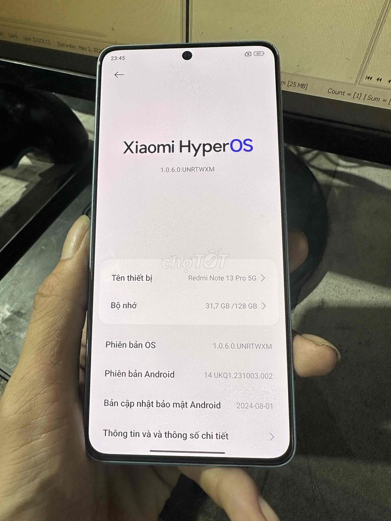 Xiaomi Redmi Note 13 Pro 5G 128GB Xanh. Mua bán Điện thoại tại Thành phố Biên Hòa Đồng Nai được đăng bởi phạm quốc cường hình 1
