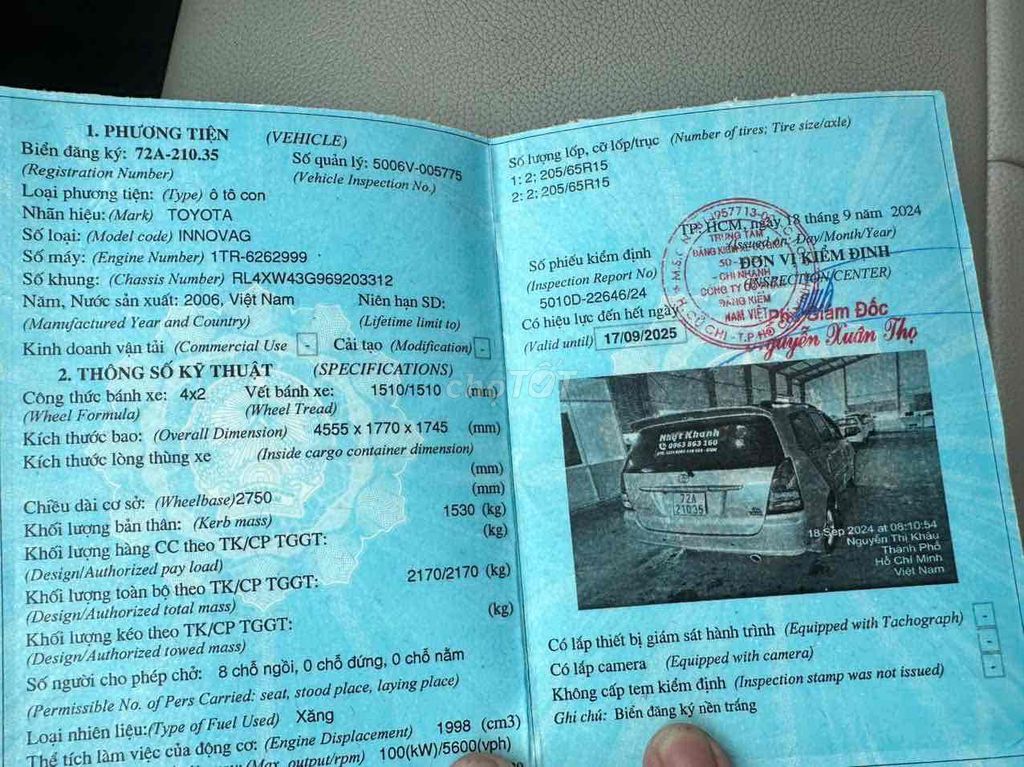 Toyota Innova 2006 G. Mua bán Ô tô tại Huyện Hóc Môn Tp Hồ Chí Minh được đăng bởi Khanh Nhựt hình 6