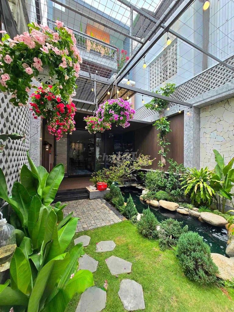🔥NHÀ 3 TẦNG SÂN VƯỜN 105M2 CÓ HỒ CÁ KOI - KIỆT NGUYỄN PHƯỚC NGUYÊN