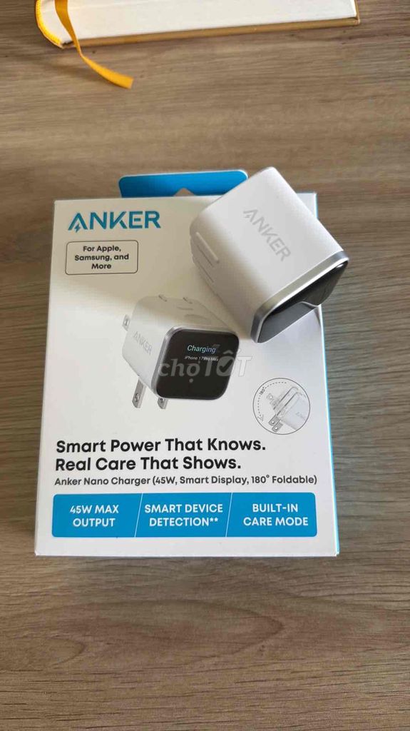 Củ sạc Anker 45W Trắng. Mua bán Phụ kiện (Màn hình, Chuột...) tại Thành phố Hội An Quảng Nam được đăng bởi Tai Dang hình 1