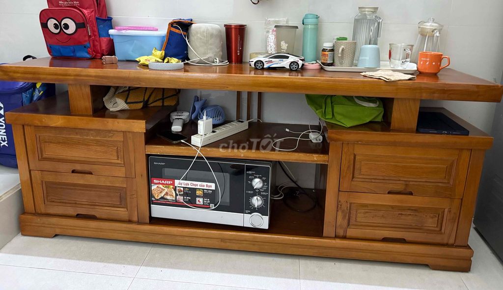 Kệ Tivi gỗ xoan đào 1m8 Nâu. Mua bán Tủ, kệ gia đình tại Quận Gò Vấp Tp Hồ Chí Minh được đăng bởi anh Tý hình 1