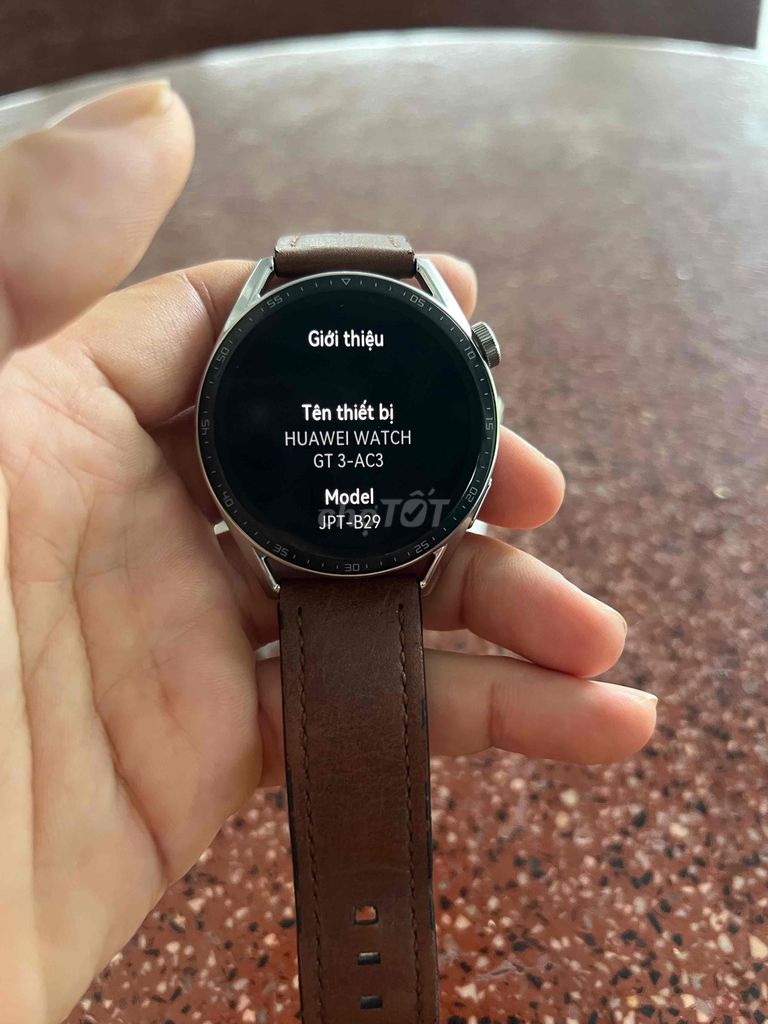 Huawei GT 3-AC3 Dây da Nâu. Mua bán Thiết bị đeo thông minh tại Huyện Bàu Bàng Bình Dương được đăng bởi Phương Dung hình 1