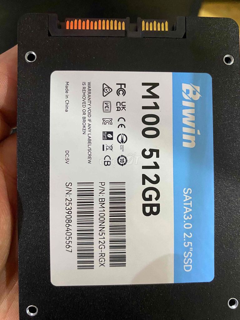 Ổ cứng SSD Biwin M100 512GB SATA 3.0 2.5 inch. Mua bán Linh kiện (RAM, Card...) tại Huyện Long Thành Đồng Nai được đăng bởi quoc hình 1