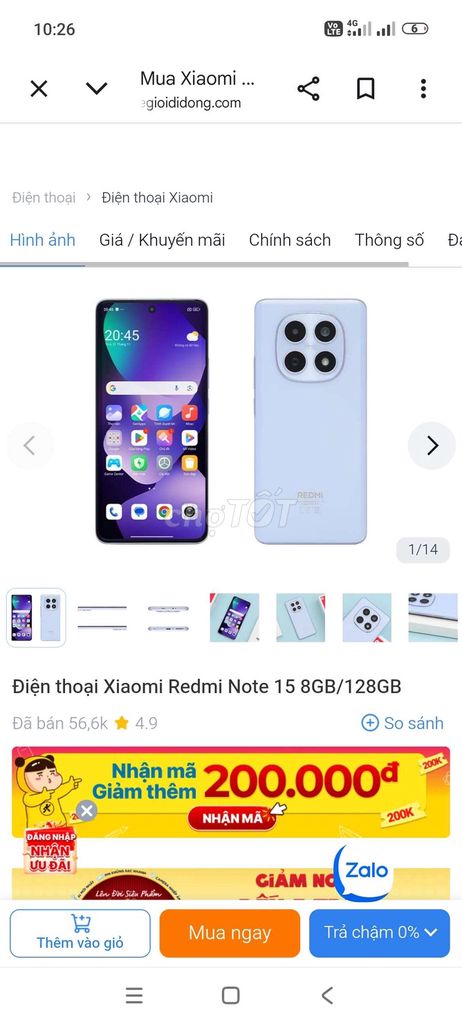 Xiaomi Redmi Note 15 8GB/128GB Màn hình cong. Mua bán Điện thoại tại Huyện Gò Công Tây Tiền Giang được đăng bởi Kelvin Khanh hình 1