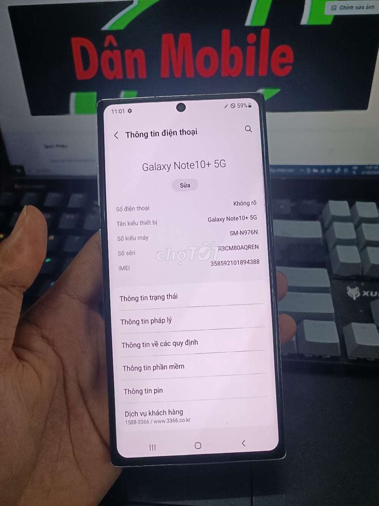 SAMSUNG NOTE 10 PLUS 5G 12GB.256GB FULL CN MỚI 99. Mua bán Điện thoại tại Quận Bình Thạnh Tp Hồ Chí Minh được đăng bởi Dân Mobile hình 2