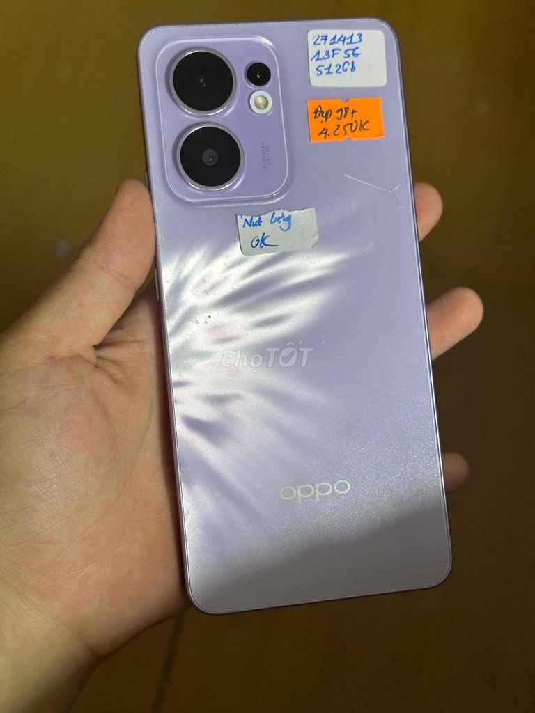 OPPO Reno 13F 5G 512GB Tím Đã sử dụng. Mua bán Điện thoại tại Thành phố Thủ Đức Tp Hồ Chí Minh được đăng bởi Hiếu hình 1