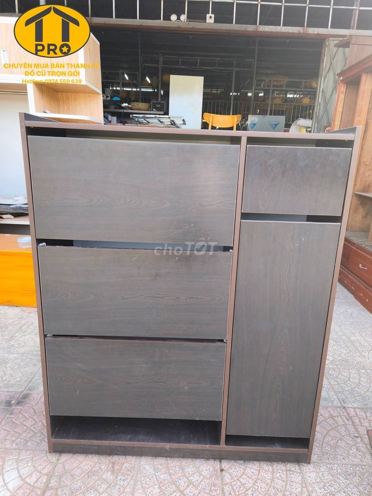 Tủ giày CHINHUEI Nhựa Nâu 100x30x120cm. Mua bán Tủ, kệ gia đình tại Quận Ngũ Hành Sơn Đà Nẵng được đăng bởi Đồ Cũ TTpro hình 1