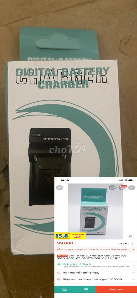 Sạc pin máy ảnh Canon LP-E6. Mua bán Phụ kiện (Màn hình, Chuột...) tại Huyện Krông Búk Đắk Lắk được đăng bởi Diệp Lê hình 1