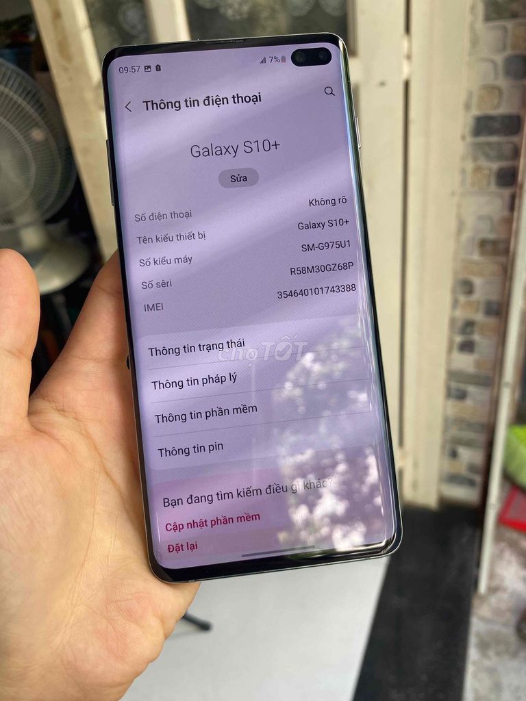 Samsung Galaxy S10+ 128GB Trắng Đã sử dụng. Mua bán Điện thoại tại Quận Tân Phú Tp Hồ Chí Minh được đăng bởi Minh Khang Sài gòn MoBILE hình 1
