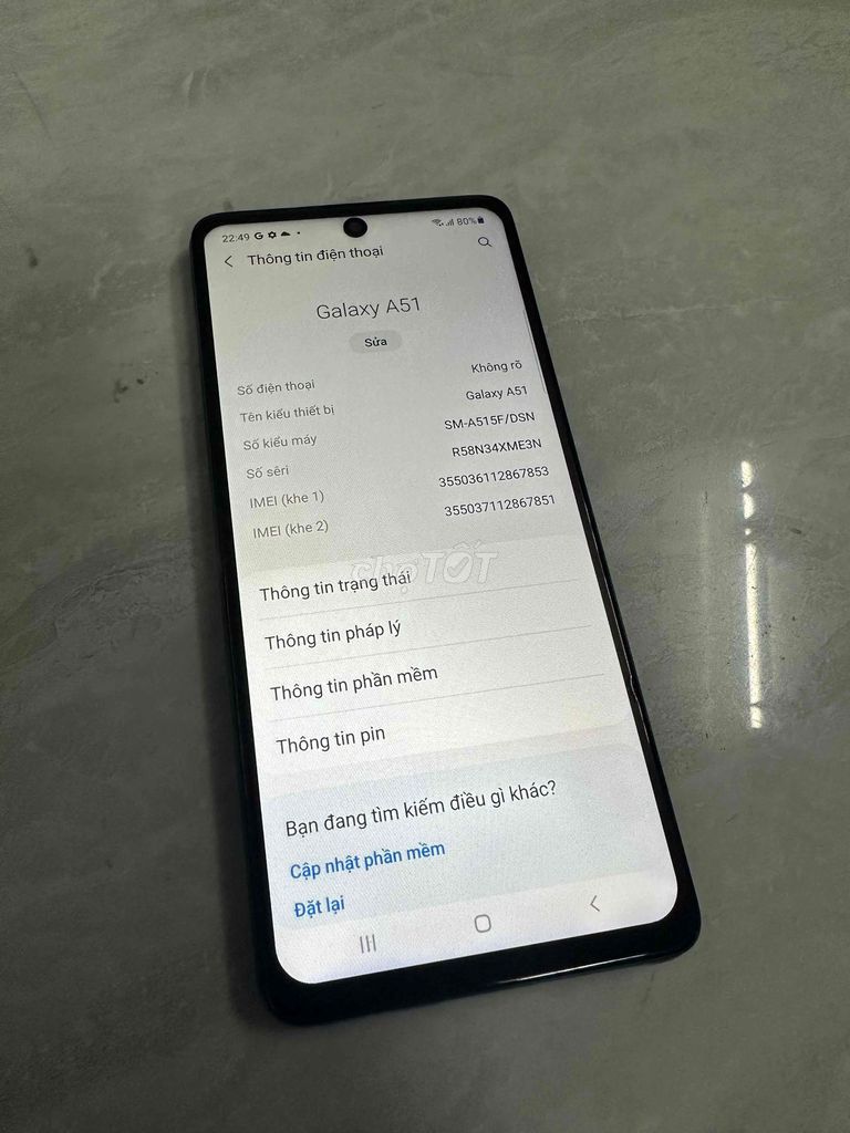 Samsung A51 NFC Màn linh kiện 2sim xài chữa cháyOK. Mua bán Điện thoại tại Quận 8 Tp Hồ Chí Minh được đăng bởi điện thoại giá rẻ  hình 1