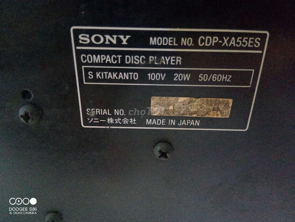 Đầu đĩa CD Sony CDP-XA55ES Zin. Mua bán Tivi, Âm thanh tại Quận Bình Tân Tp Hồ Chí Minh được đăng bởi Minh Phú hình 1