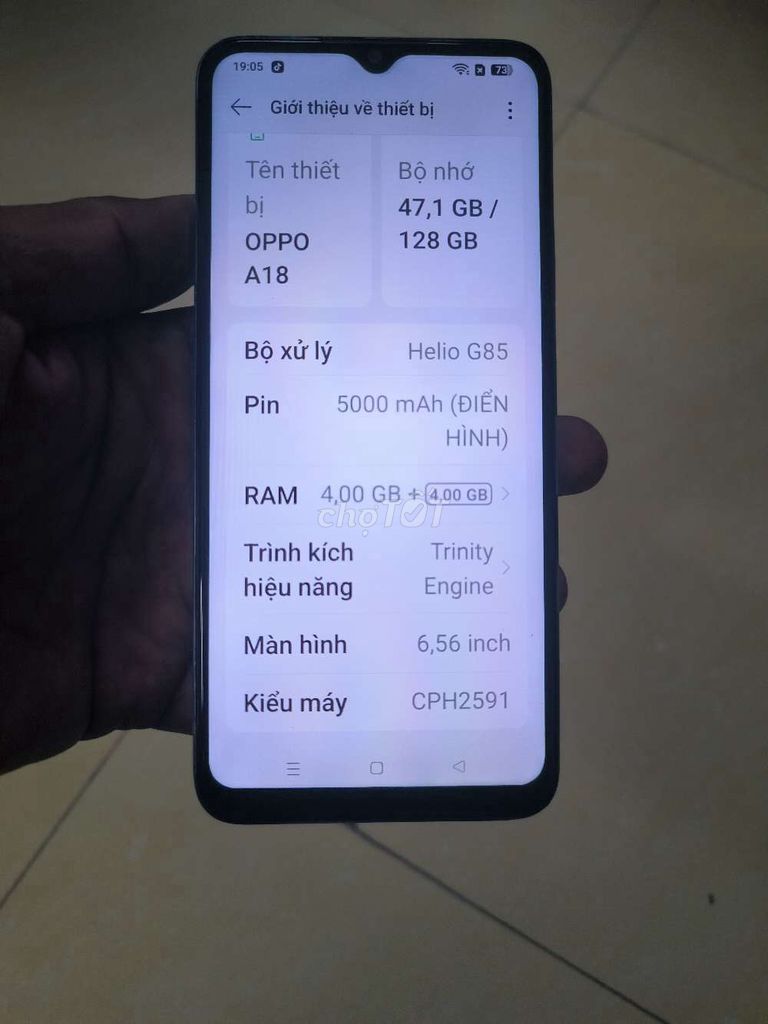 OPPO A18 128GB Xanh Helio G85. Mua bán Điện thoại tại Quận Hai Bà Trưng Hà Nội được đăng bởi Quang Minh hình 1