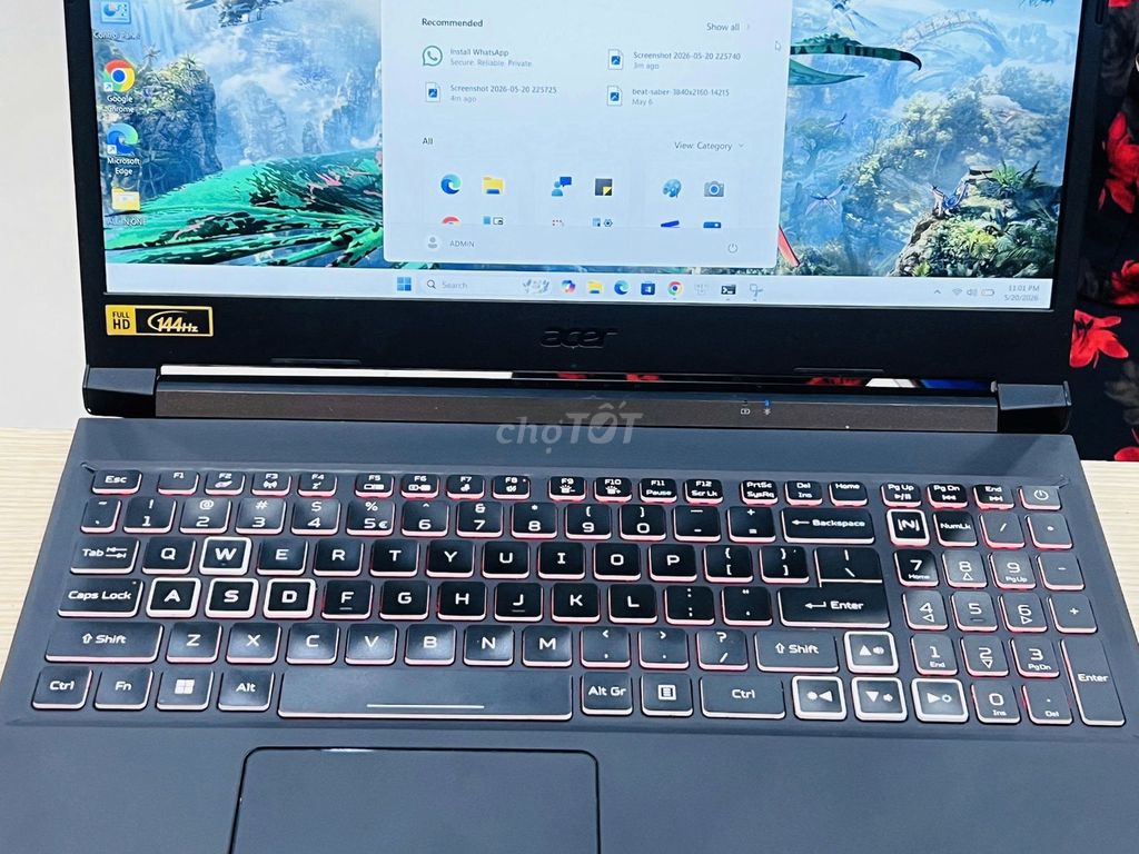 Acer Nitro 5 Ryzen 5 16GB/512GB 15.6 inch 144Hz. Mua bán Laptop tại Quận Đống Đa Hà Nội được đăng bởi Thế Hoàng hình 1