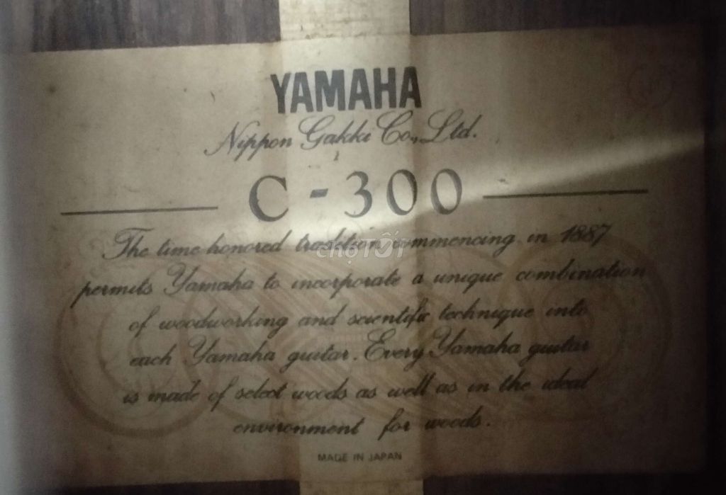 Đàn Guitar Yamaha C300 Gỗ Nâu. Mua bán Nhạc cụ tại Quận 3 Tp Hồ Chí Minh được đăng bởi NỘI THẤT KVN hình 1