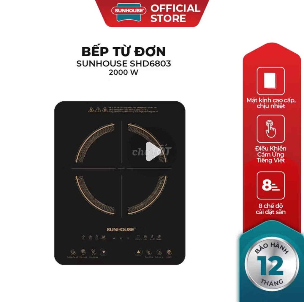 Bếp từ đơn Sunhouse SHD6803. Mua bán Bếp, lò, đồ điện nhà bếp tại Quận Gò Vấp Tp Hồ Chí Minh được đăng bởi Phương Thảo hình 1