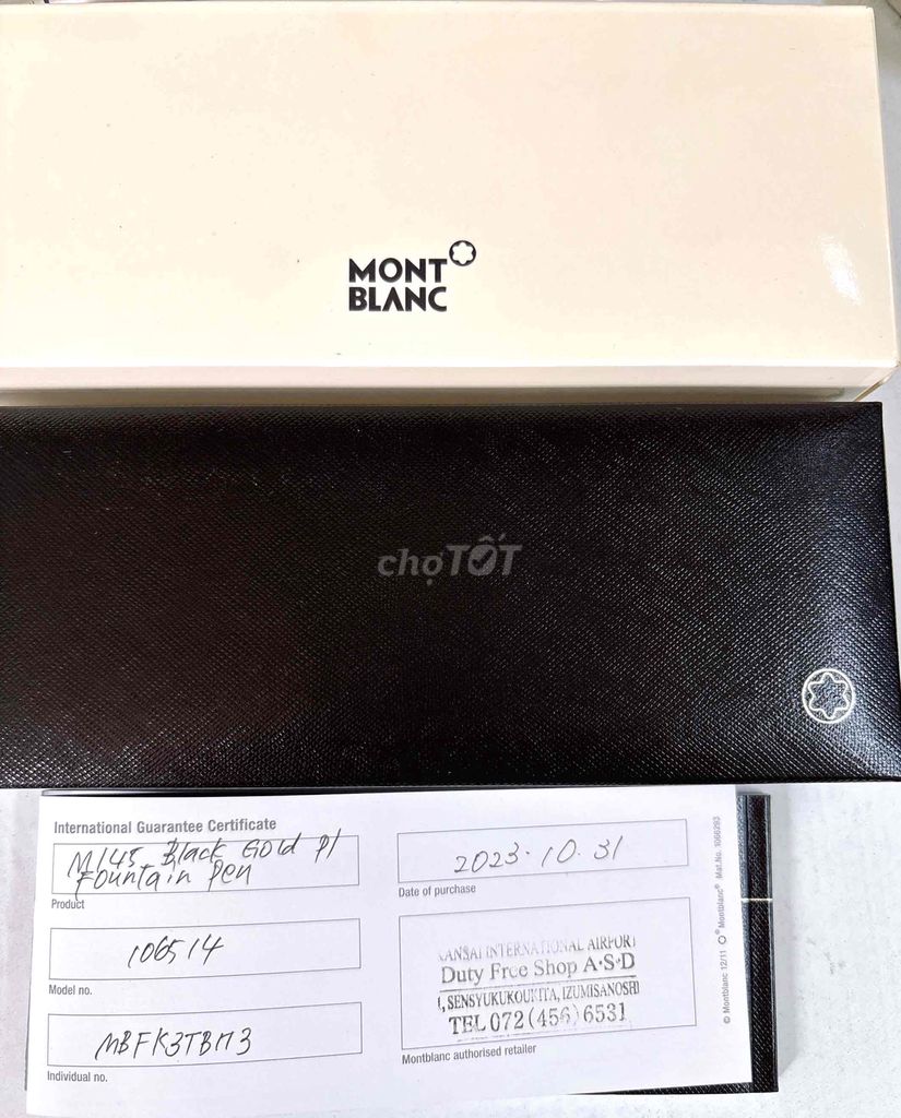 Bút máy MONTBLANC 145 Ngòi Vàng 585 Hộp Sổ đầy đủ