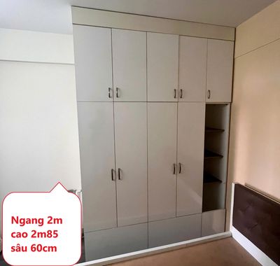 Tủ Quần áo gỗ MDF đụng trần, tủ áo kịch trần 2m85. Mua bán Tủ, kệ gia đình tại Thành phố Thủ Đức Tp Hồ Chí Minh được đăng bởi Kho Bàn Ghế Cũ