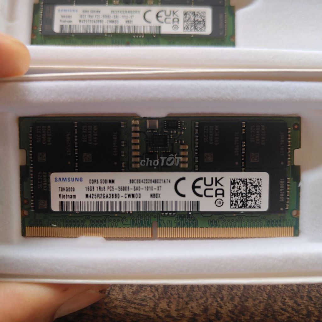 Bán 2 ram laptop samsung DDR5 16G