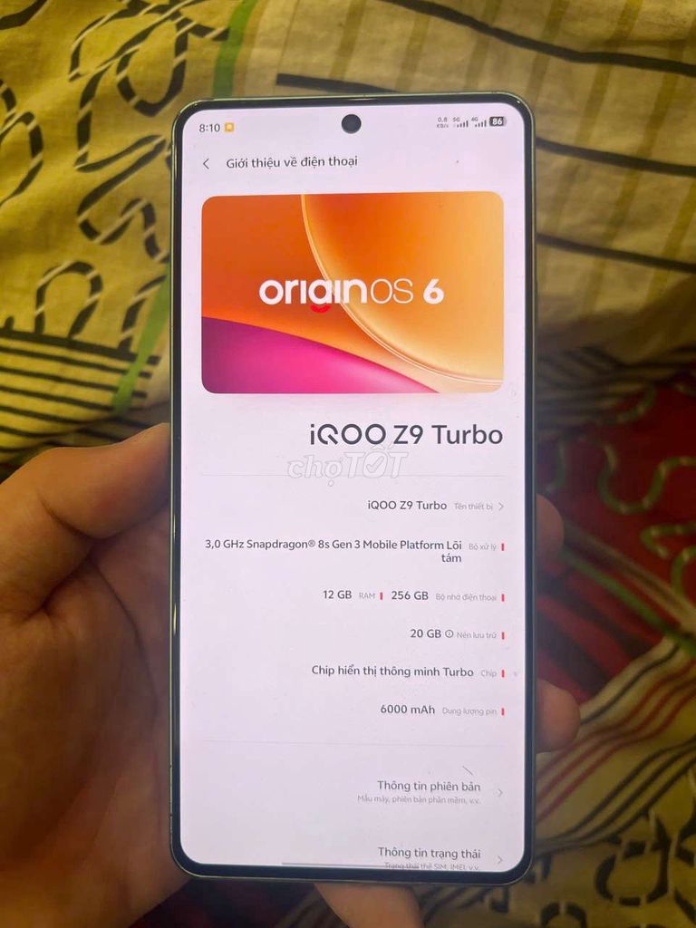 iQOO Z9 Turbo bán hoặc gl. Mua bán Điện thoại tại Quận Hoàng Mai Hà Nội được đăng bởi Jacking Son hình 1