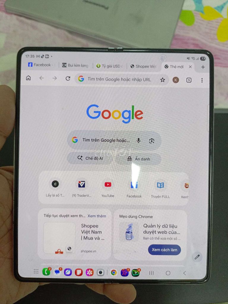 Samsung Z Fold 5 Bạc. Mua bán Điện thoại tại Quận 7 Tp Hồ Chí Minh được đăng bởi ANH BẢY VỊT QUAY hình 1