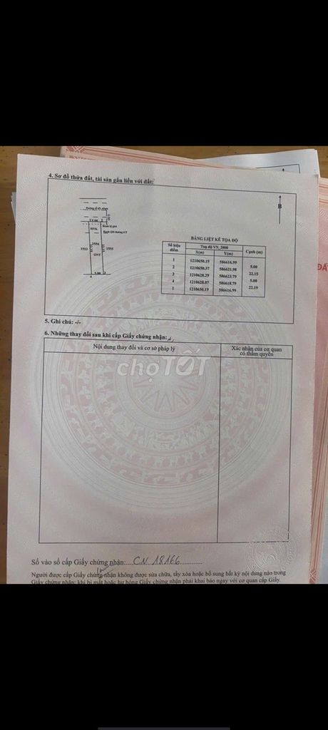 dat thổ cư 110m². củ Chi, đường nhựa lớn 2.5ty congtest