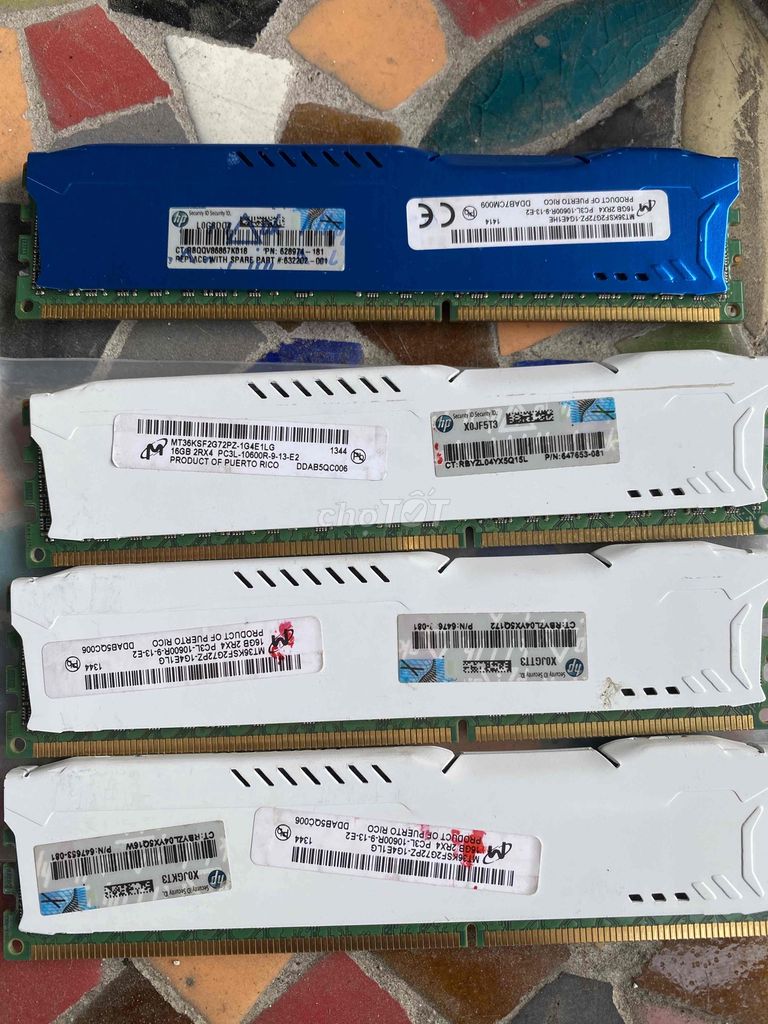 4 cây DDR3 ECC 16gb