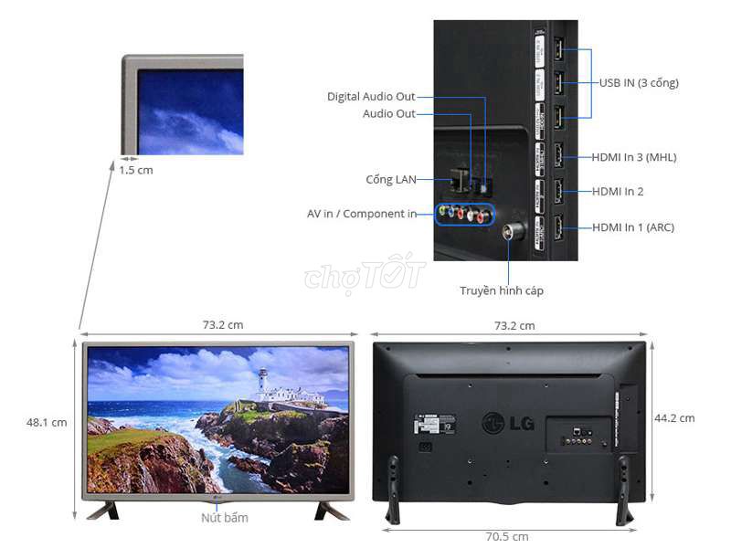 Tivi LG 32LF581D Smart Tivi Đen. Mua bán Tivi, Âm thanh tại Huyện Hóc Môn Tp Hồ Chí Minh được đăng bởi Lằn Thằn hình 1