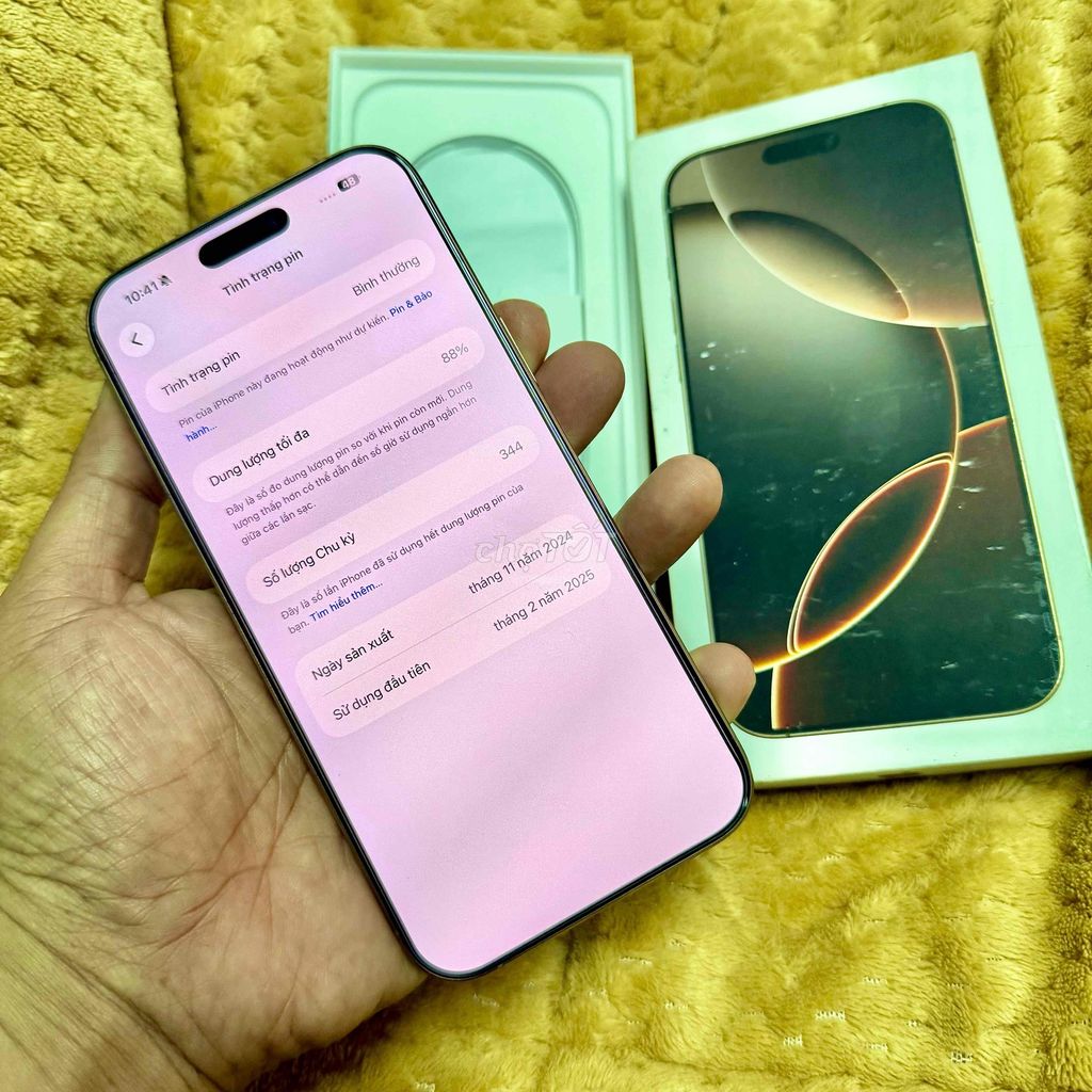 Apple iPhone 16 Pro Max 256GB Sa mạc VN/A. Mua bán Điện thoại tại Thành phố Bến Tre Bến Tre được đăng bởi Tiệm Nhà Táo hình 1