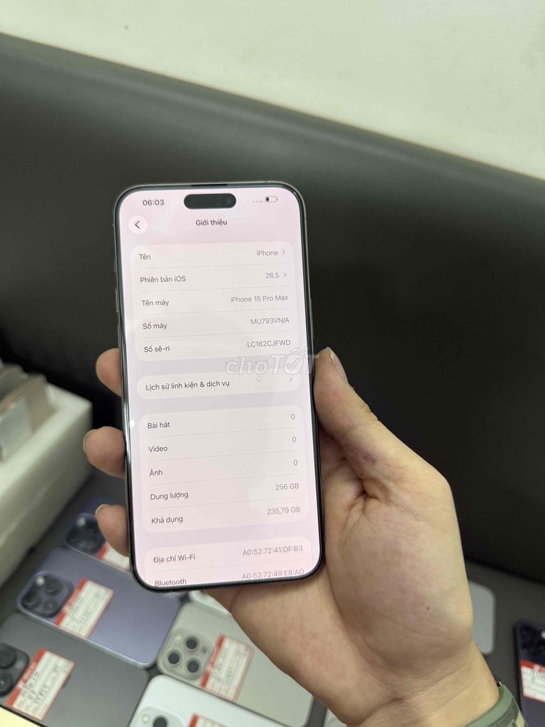 Apple iPhone 15 Pro Max 256GB Đã thay lưng, màn. Mua bán Điện thoại tại Thành phố Bắc Ninh Bắc Ninh được đăng bởi Tâm An Mobile hình 1