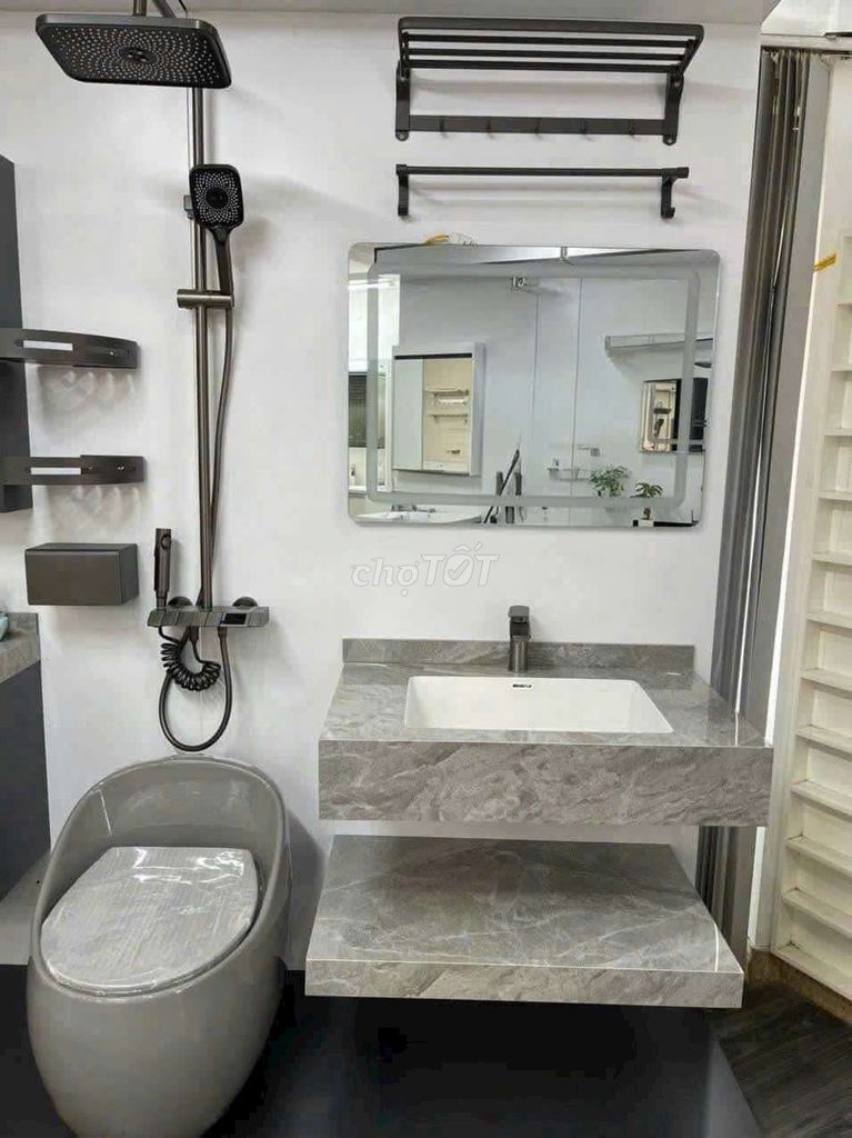 Combo thiết bị vệ sinh xám 11 món. Mua bán Thiết bị vệ sinh, nhà tắm tại Quận Bình Tân Tp Hồ Chí Minh được đăng bởi NiNa SHOP hình 1