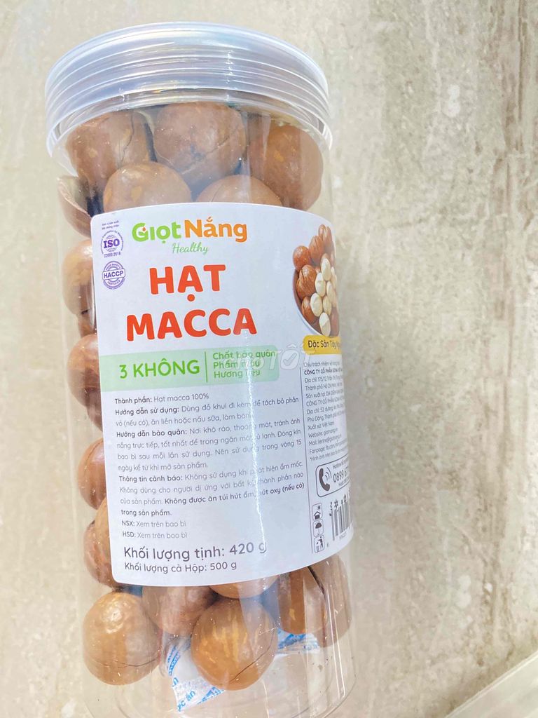 Giọt Nắng Hạt Macca 500g Việt Nam. Mua bán Đồ ăn, thực phẩm và các loại khác tại Quận 12 Tp Hồ Chí Minh được đăng bởi chuyên pass đồ mới  hình 1