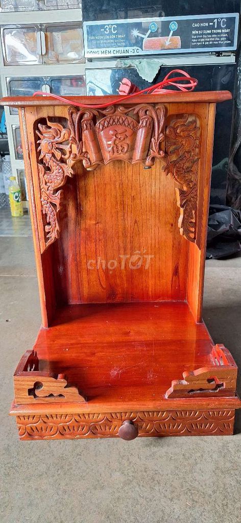 Bàn thờ ông địa Gỗ Nâu đỏ còn mới. Mua bán Nội thất, đồ gia dụng khác tại Quận 4 Tp Hồ Chí Minh được đăng bởi Linh hình 1