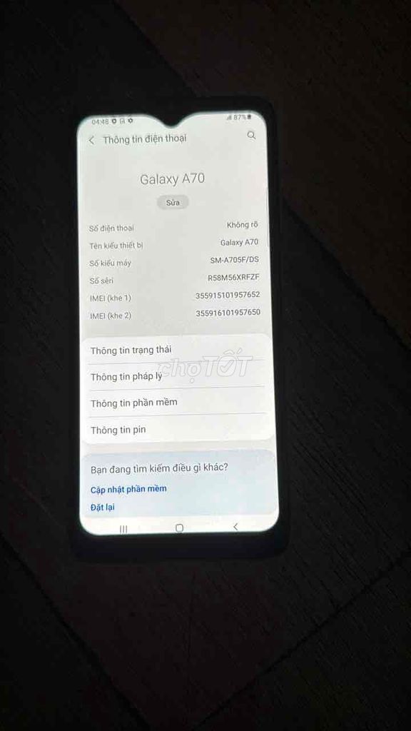 Samsung Galaxy A70 128GB Trắng. Mua bán Điện thoại tại Quận 12 Tp Hồ Chí Minh được đăng bởi Dinh Mai Nuong hình 1