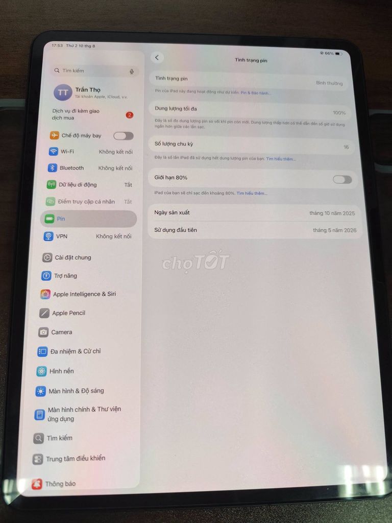Apple iPad Pro M5 13 inch 256GB Xám 5G. Mua bán Máy tính bảng tại Quận 1 Tp Hồ Chí Minh được đăng bởi Hội Đồ Điện Tử hình 1