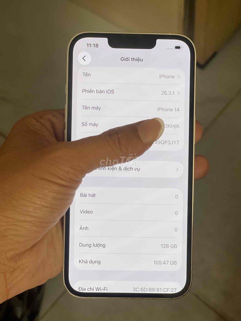 iphone 14 128G trắng zin quốc tế full 100%. Mua bán Điện thoại tại Quận Bình Tân Tp Hồ Chí Minh được đăng bởi Tuấn hình 1