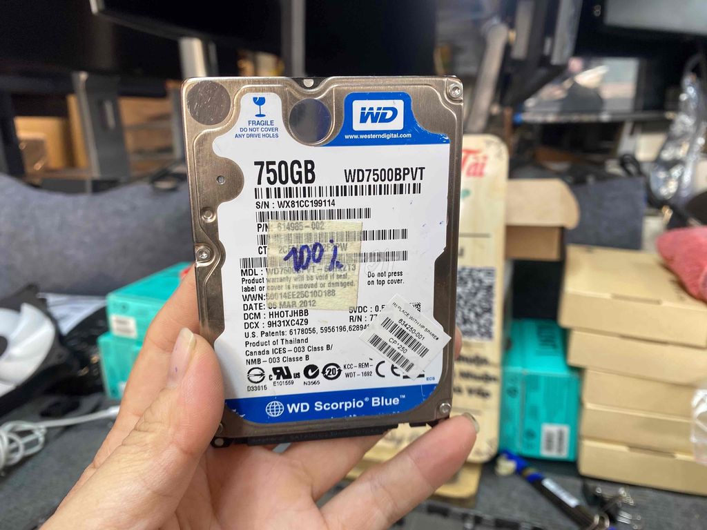 Ổ CỨNG HDD 750GB WD LAPTOP AE LẮP MÁY BAO CHẤT RIN